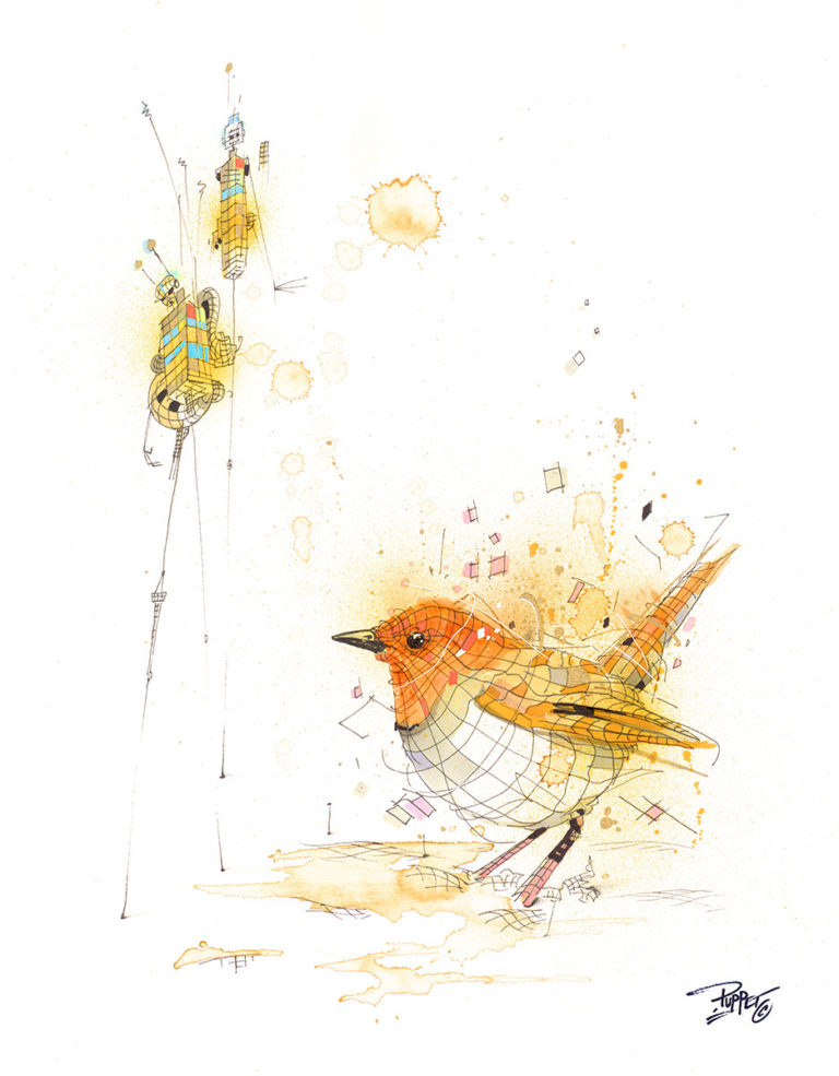 Puppet - Robin with gridlings