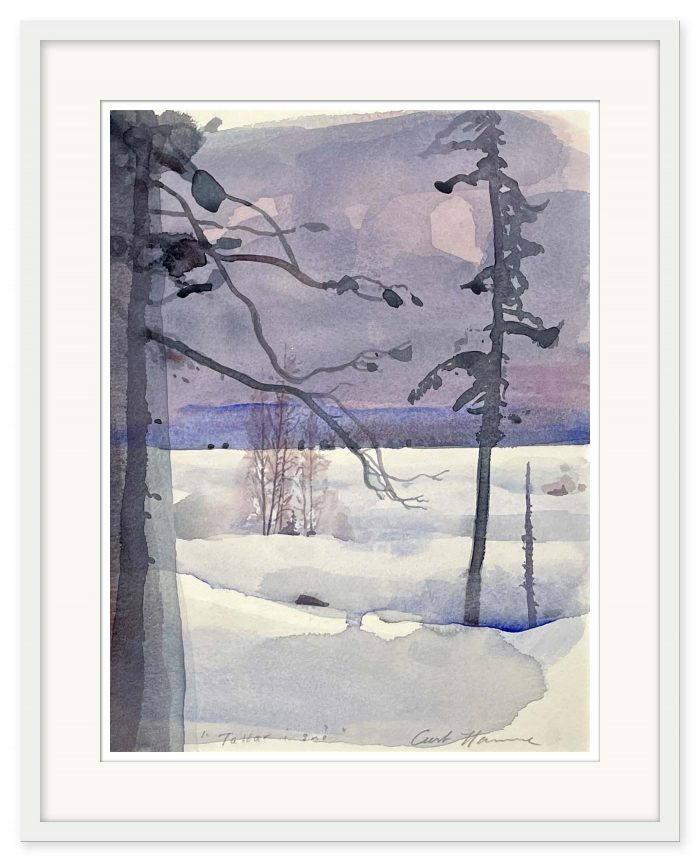 Curt Hamne - Tallar i snö SÅLD - Bild 2