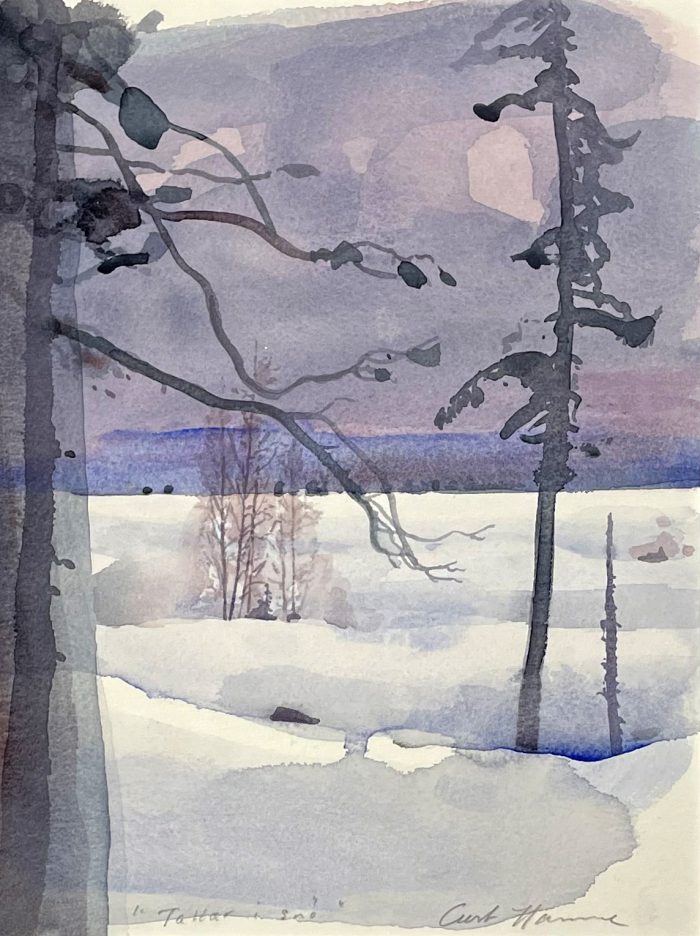 Curt Hamne - Tallar i snö SÅLD