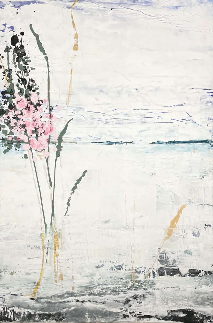 Johanna Stuart - Rosa blomster - SÅLD