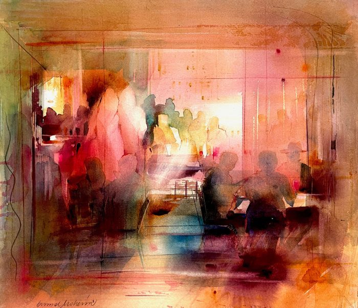 Gunnel Moheim - Pink evening - SÅLD