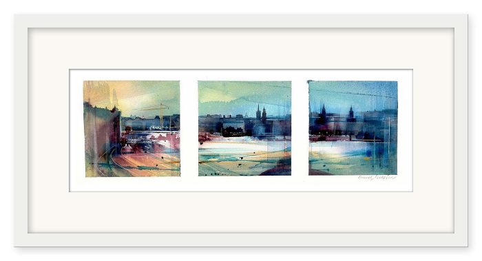 Gunnel Moheim - Triptyk med Gamla Stan -SÅLD - Bild 2