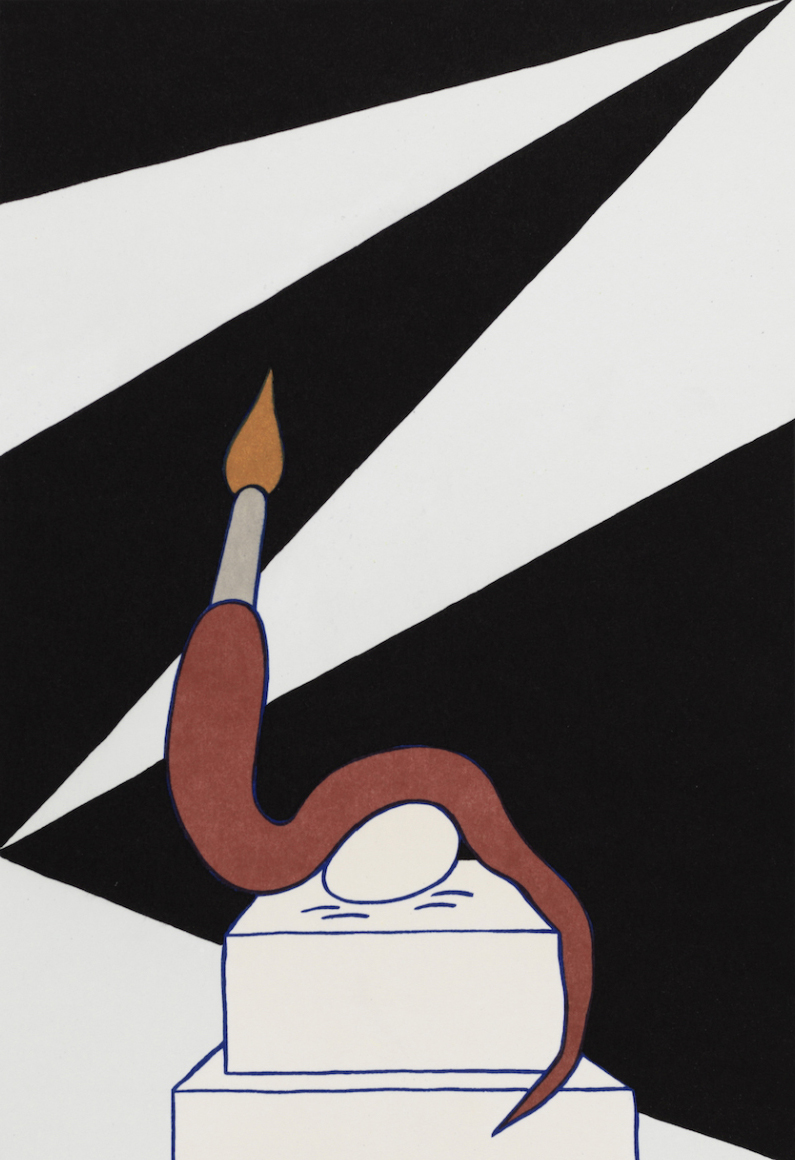 Marie-Louise Ekman - Ett ägg-monument, en pensel och en Olle Baertling-målning