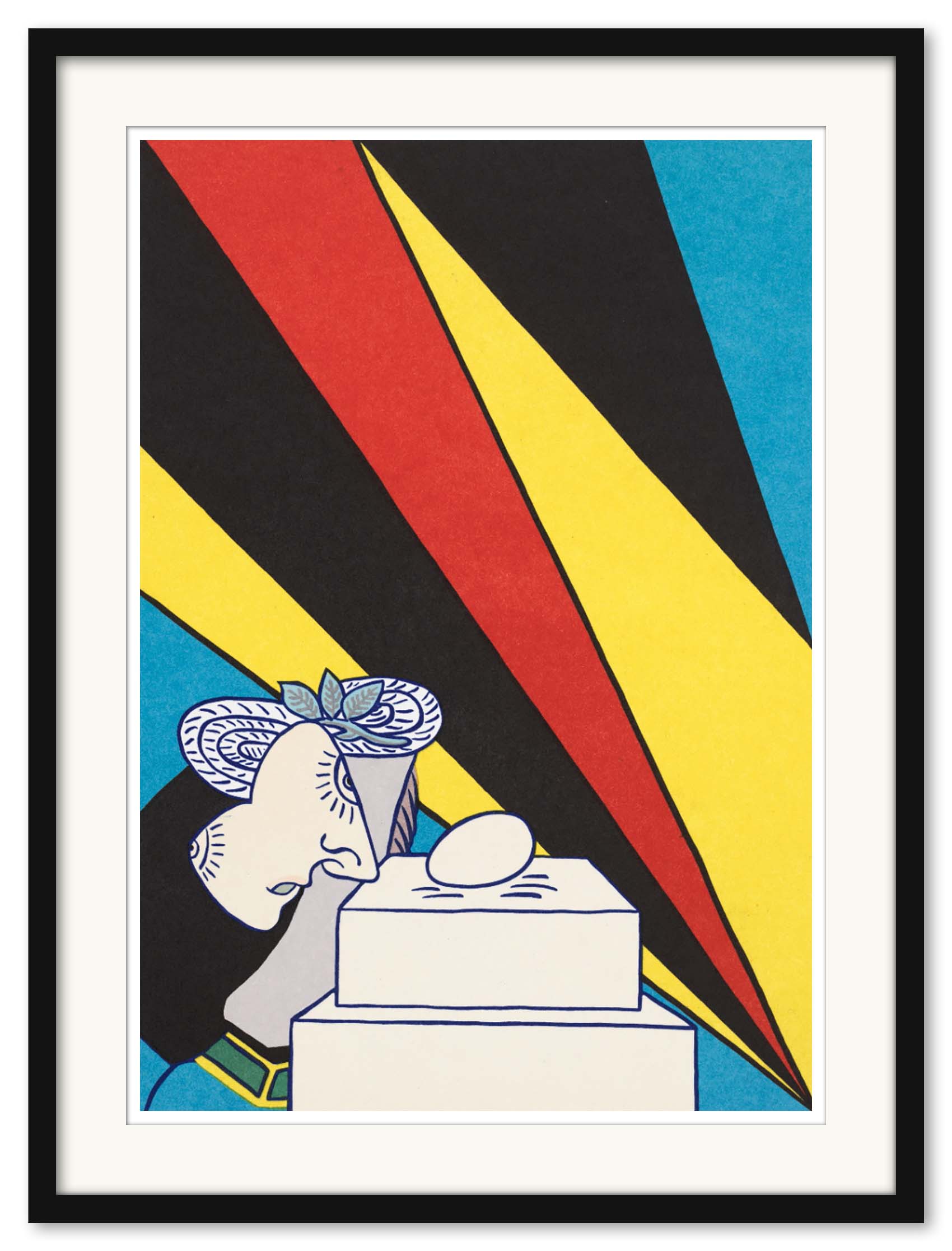 Marie-Louise Ekman - Ett ägg-monument, tittande Picassodam och en Olle Baerling-målning - Bild 2